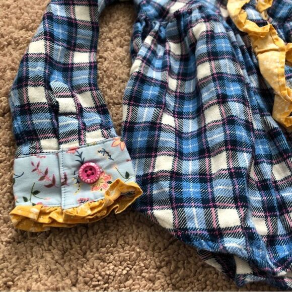 Matilda Jane Plaid Tunic Top Girls 4 Blue - Picture 2 of 9